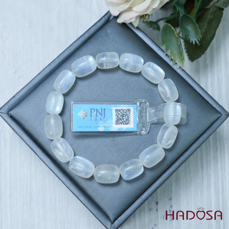 Vòng đá Mặt Trăng lu thống 9x14mm chuẩn 6A