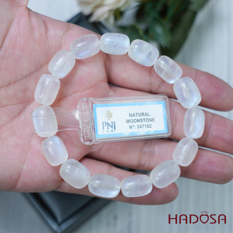 Vòng đá Mặt Trăng lu thống 9x14mm chuẩn 6A