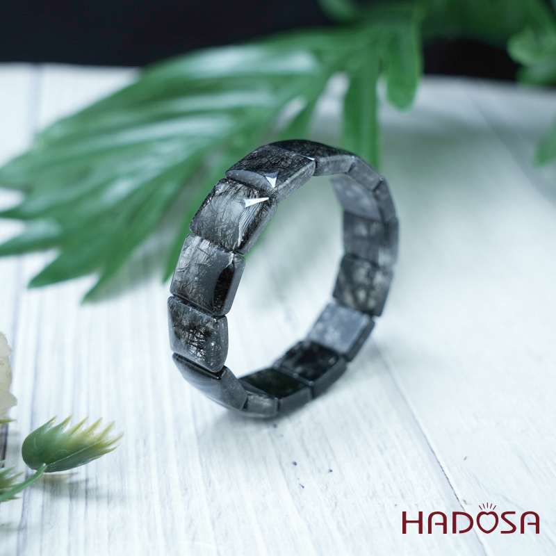 Vòng Thạch anh tóc đen bản 14*16 chuẩn 6A