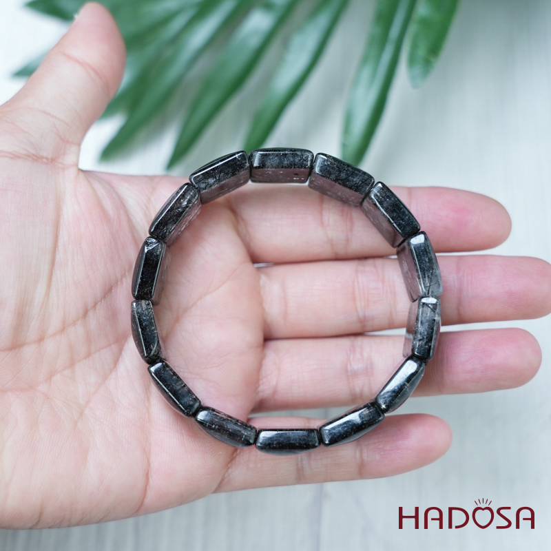 Vòng Thạch anh tóc đen bản 14*16 chuẩn 6A