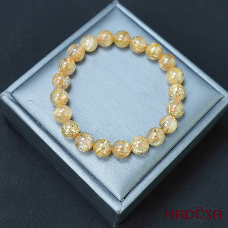 Vòng Thạch Anh tóc vàng 09mm đặc biệt cao cấp chuẩn 7A