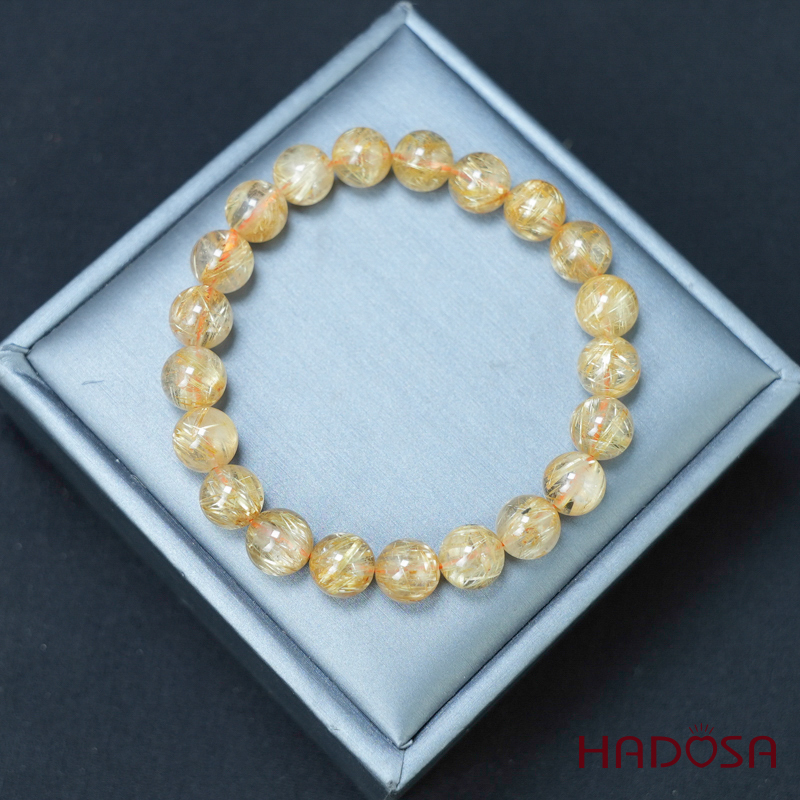 Vòng Thạch Anh tóc vàng 09mm đặc biệt cao cấp chuẩn 7A