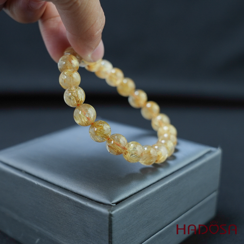 Vòng Thạch Anh tóc vàng 09mm đặc biệt cao cấp chuẩn 7A