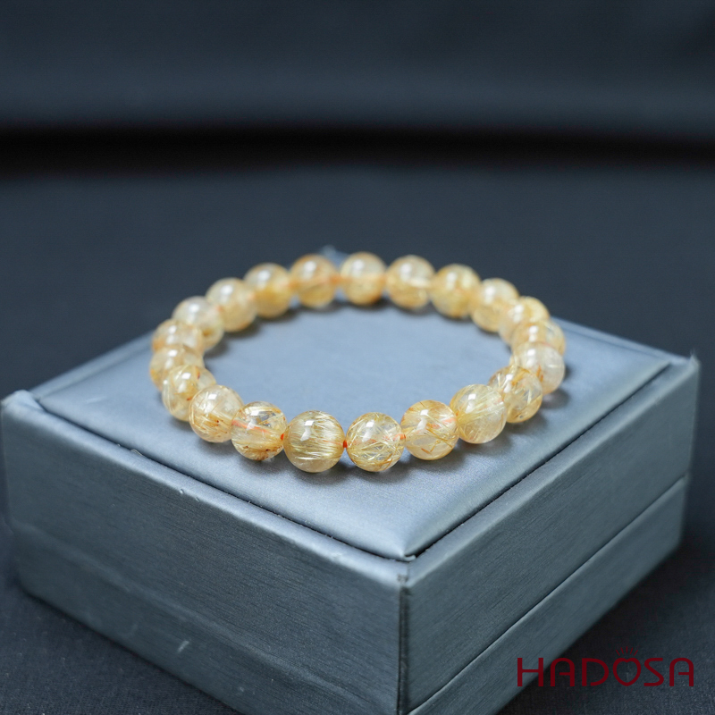 Vòng Thạch Anh tóc vàng 09mm đặc biệt cao cấp chuẩn 7A