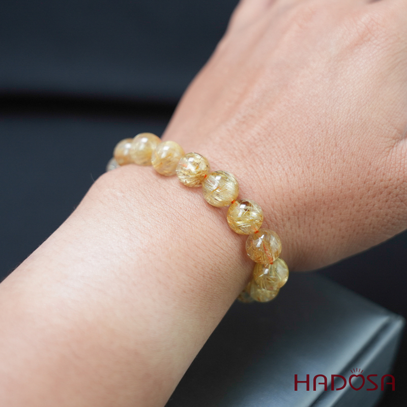 Vòng Thạch Anh tóc vàng 09mm đặc biệt cao cấp chuẩn 7A
