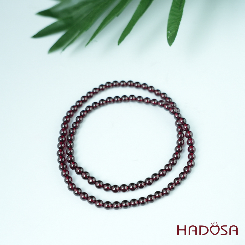 Vòng cuốn Garnet sao tím 5mm chuẩn 5A