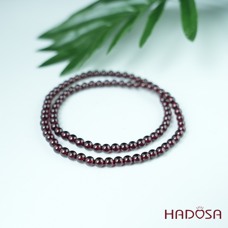 Vòng cuốn Garnet sao tím 5mm chuẩn 5A