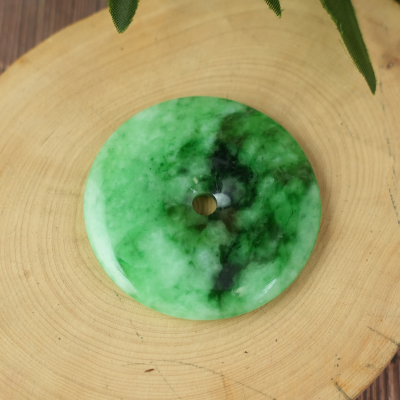 Mặt đồng điếu Cẩm Thạch xanh vân bông 51mm