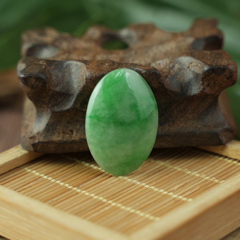 Mặt đồng điếu Cẩm Thạch xanh vân bông 49mm