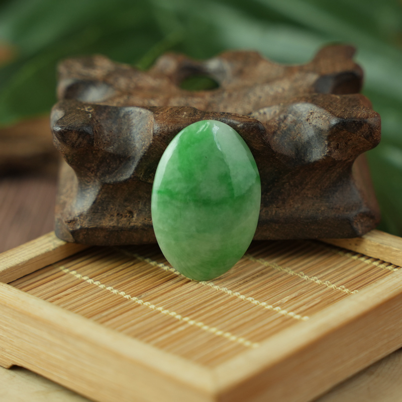 Mặt đồng điếu Cẩm Thạch xanh vân bông 49mm