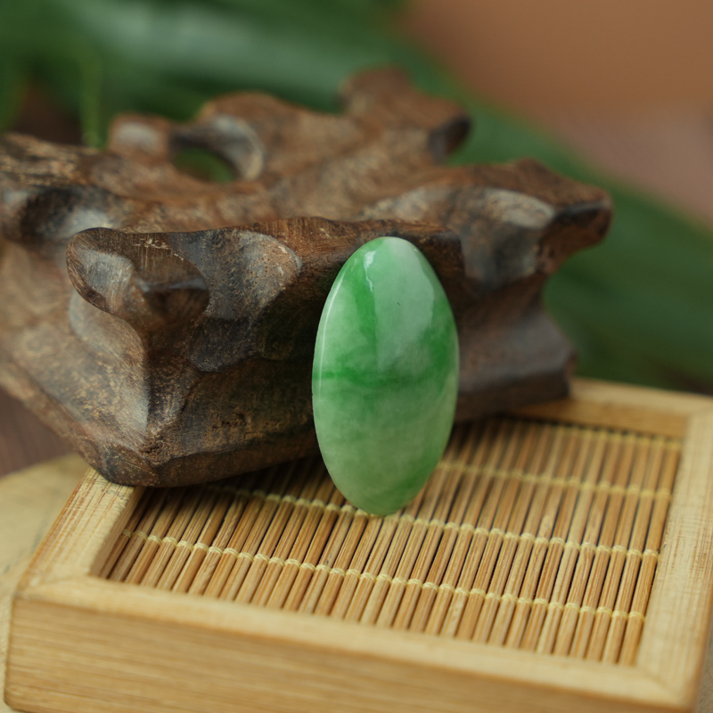 Mặt đồng điếu Cẩm Thạch xanh vân bông 49mm