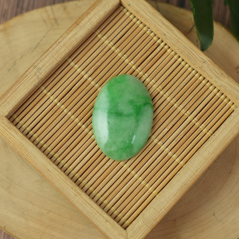 Mặt đồng điếu Cẩm Thạch xanh vân bông 49mm