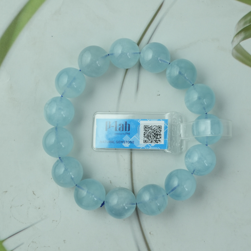 Vòng tay Aquamarine 14mm 6A