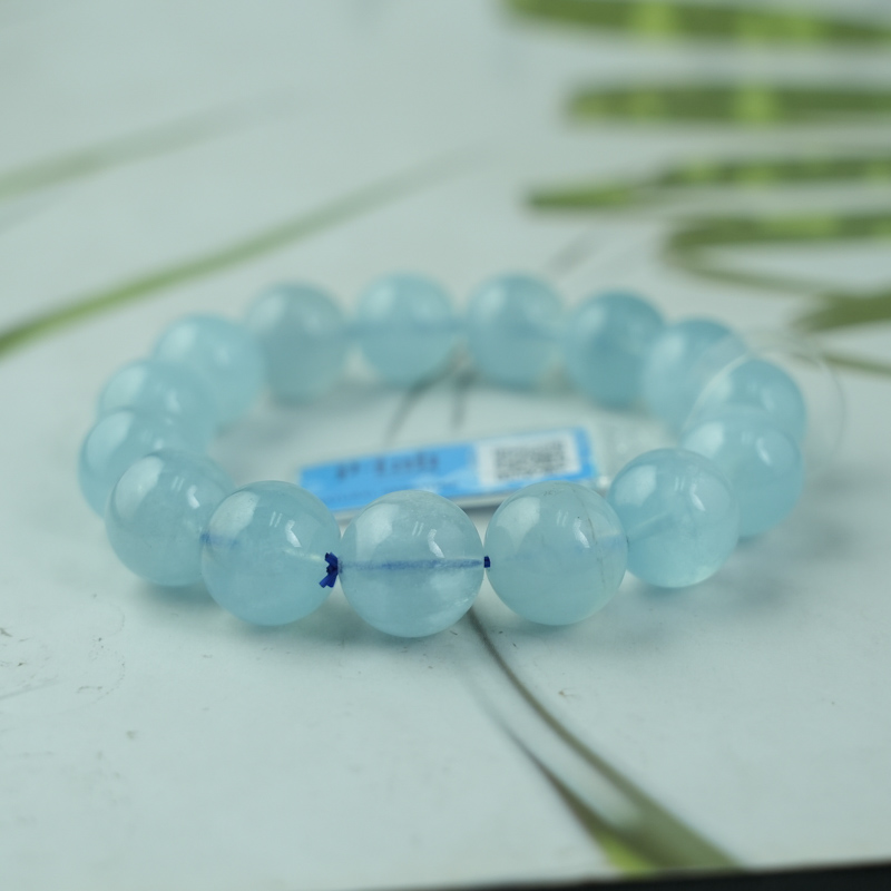 Vòng tay Aquamarine 14mm 6A