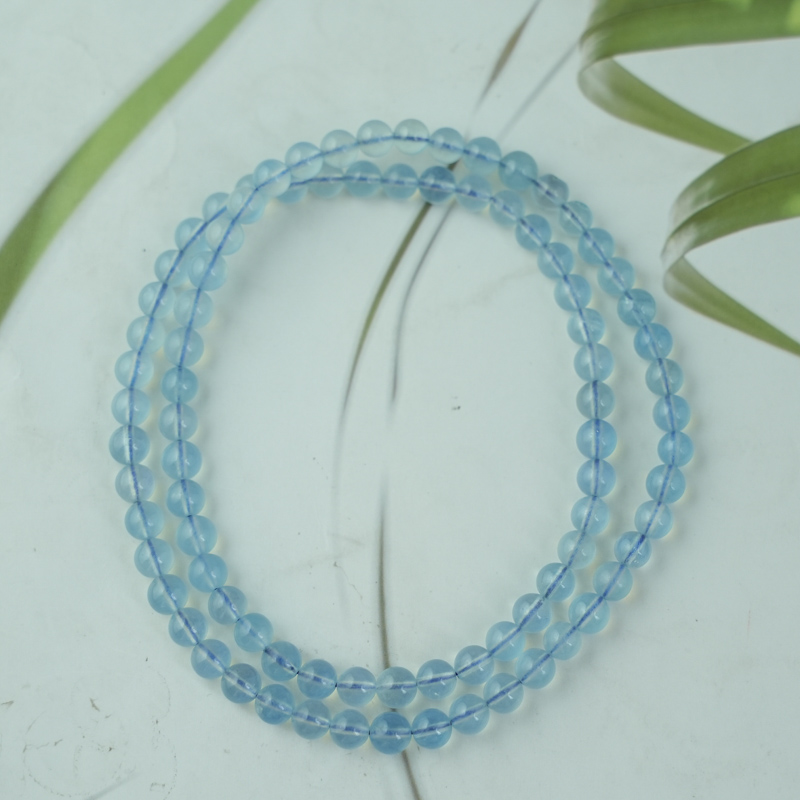 Vòng cuốn Aquamarine 6mm chuẩn 7A