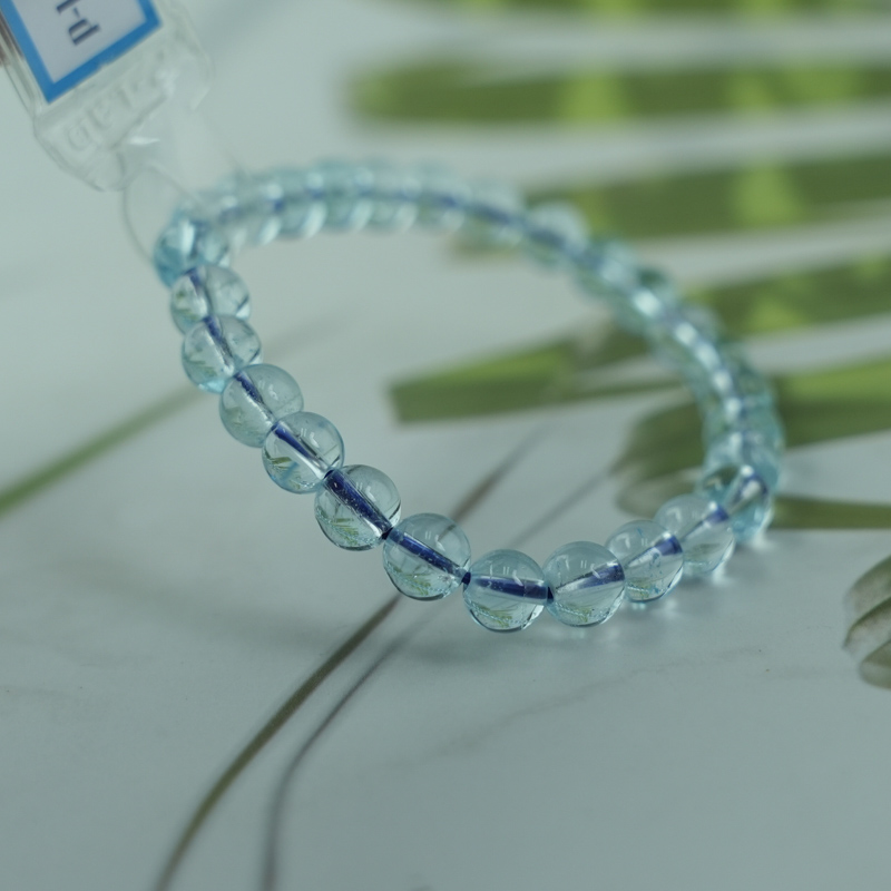 Vòng Topaz xanh 06mm 6A