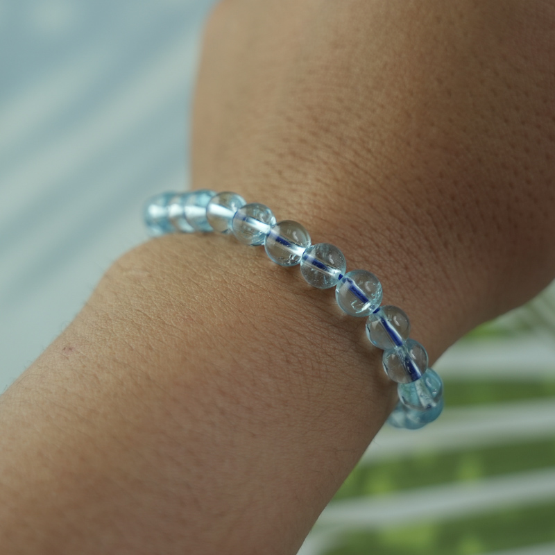 Vòng Topaz xanh 06mm 6A