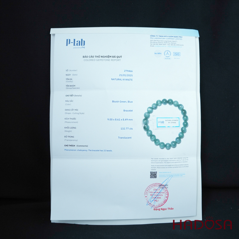 Vòng đá Kyanite 8mm