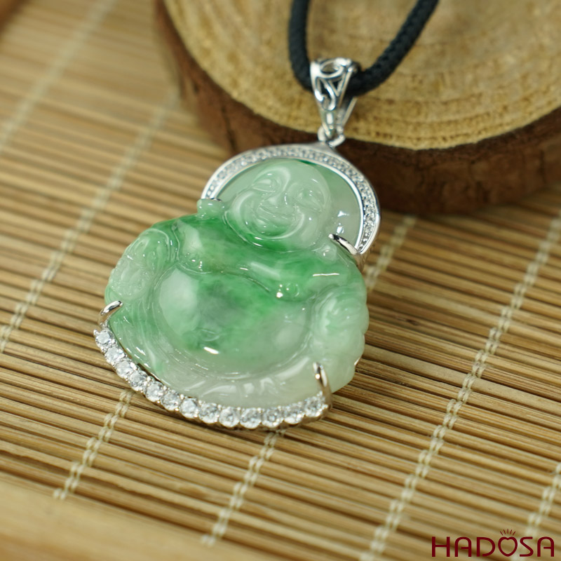 Khung bạc Phật Di Lặc 29mm