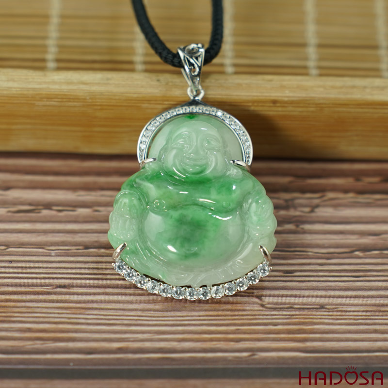 Khung bạc Phật Di Lặc 29mm