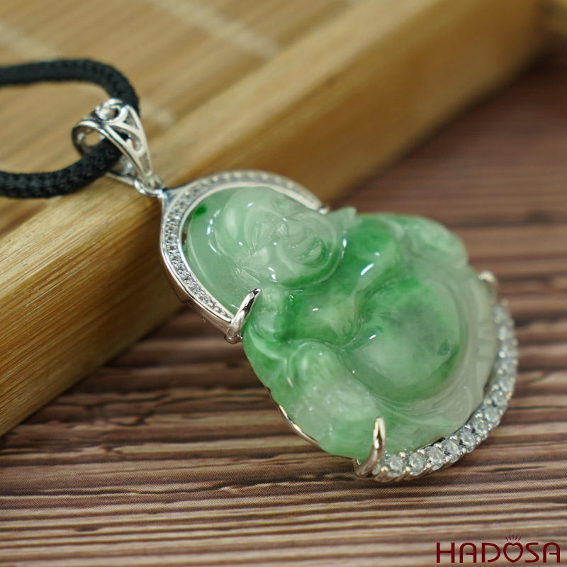 Khung bạc Phật Di Lặc 29mm