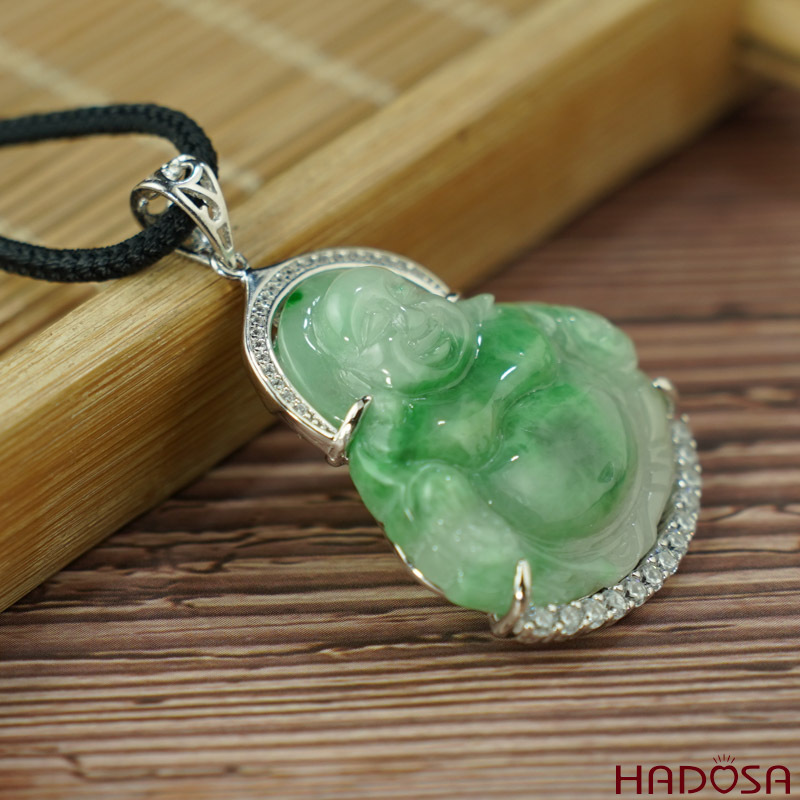 Khung bạc Phật Di Lặc 29mm