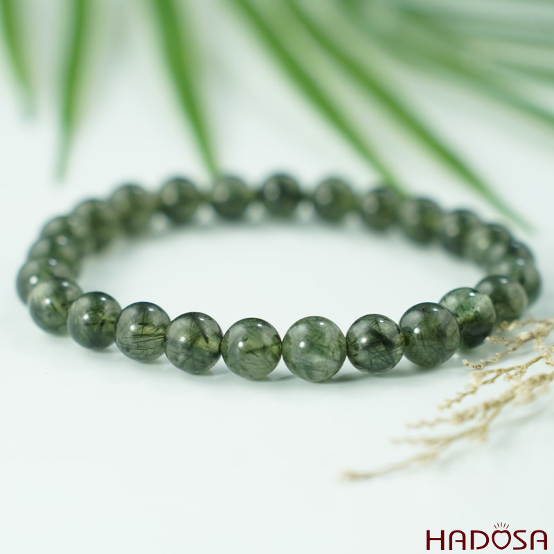 Thạch anh tóc xanh 7mm chuẩn 4A