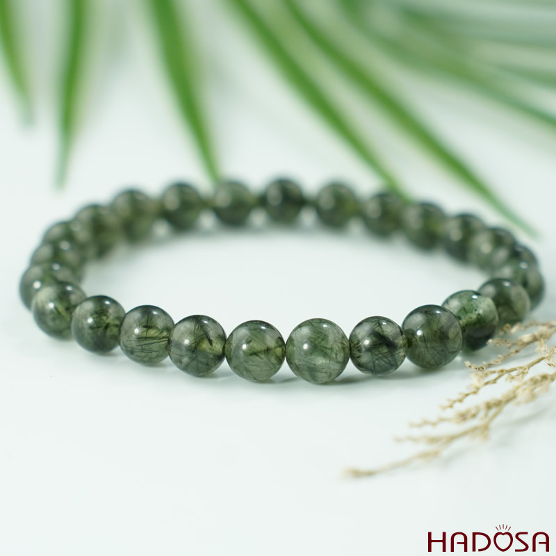 Thạch anh tóc xanh 7mm chuẩn 4A