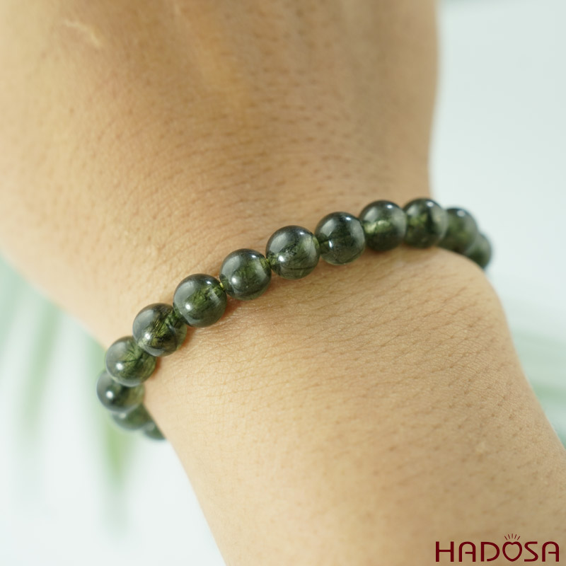 Thạch anh tóc xanh 7mm chuẩn 4A