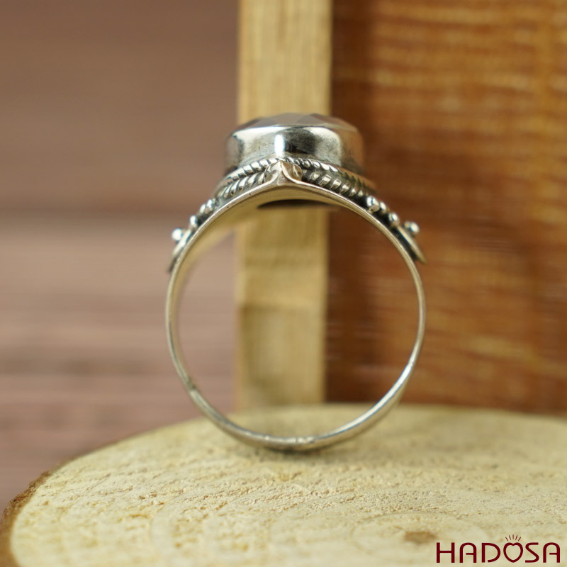 Nhẫn nữ đá Carnelian bạc 925 cao cấp