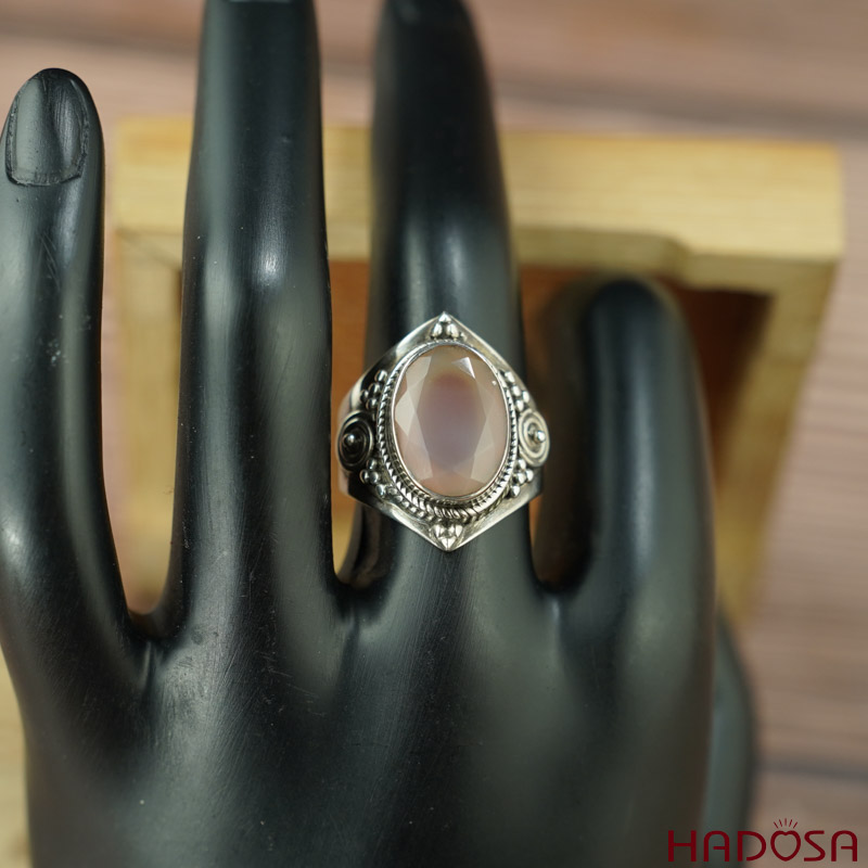 Nhẫn nữ đá Carnelian bạc 925 cao cấp