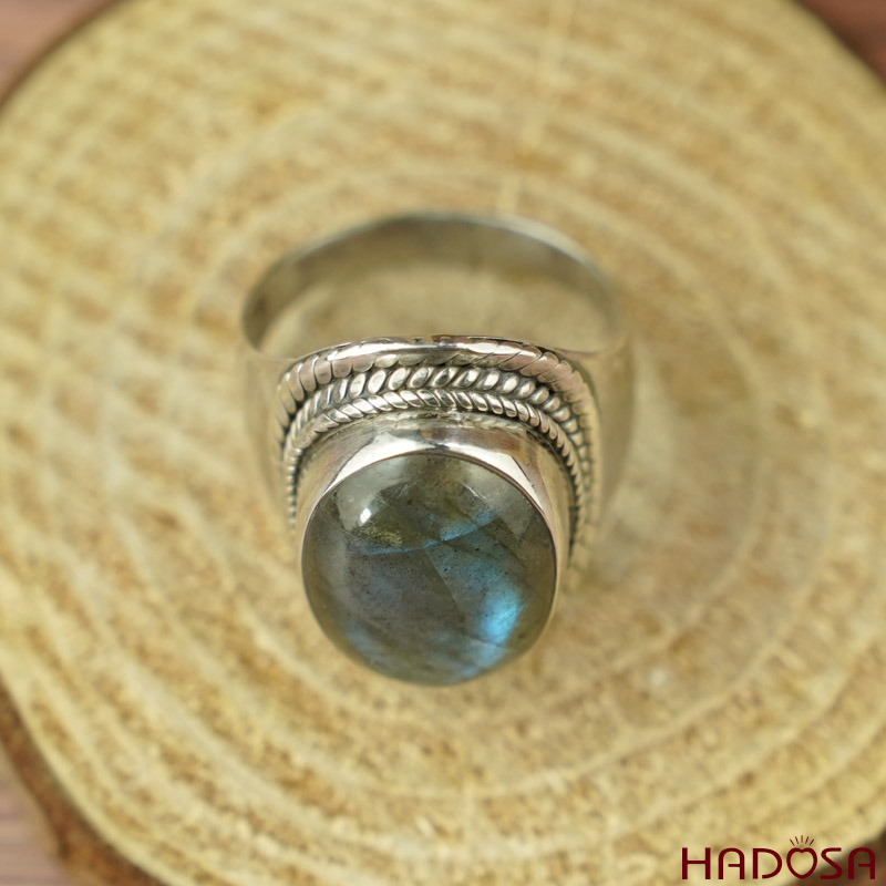 Nhẫn đá xà cừ  bạc 925 cao cấp