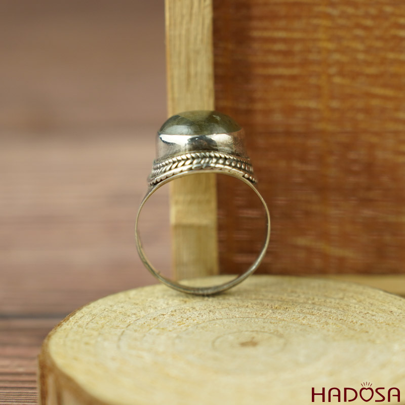 Nhẫn đá xà cừ  bạc 925 cao cấp