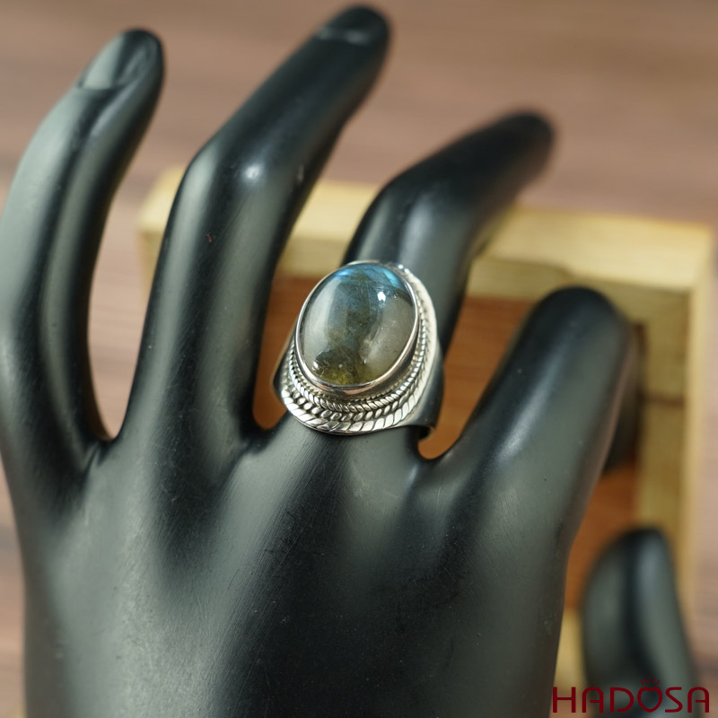 Nhẫn đá xà cừ  bạc 925 cao cấp