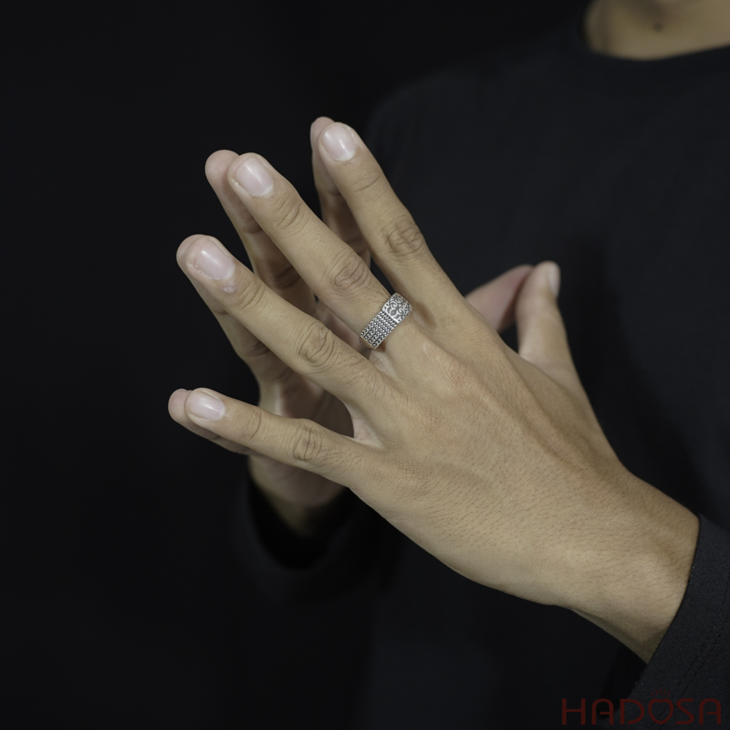 Nhẫn bạc Thái nam