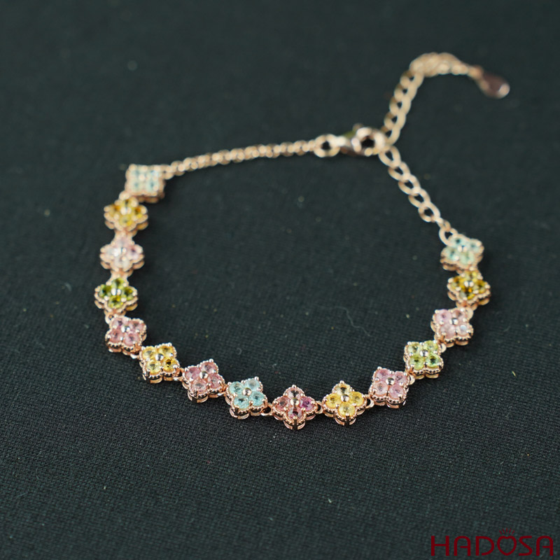 Lắc tay tourmaline 2.3mm bạc 925