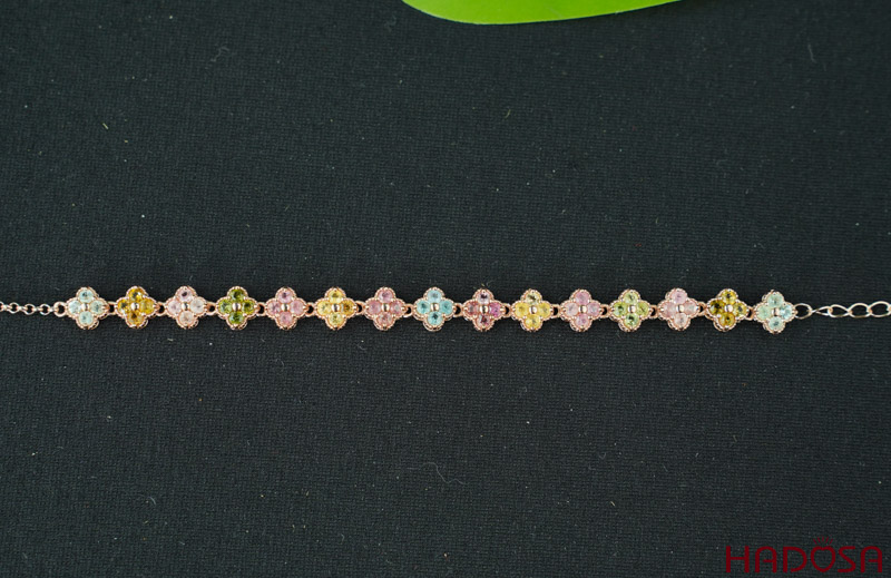 Lắc tay tourmaline 2.3mm bạc 925