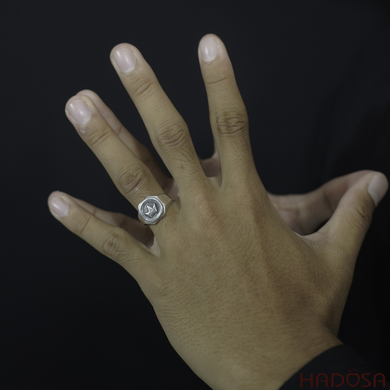 Nhẫn bạc đẹp nam Vương Miện