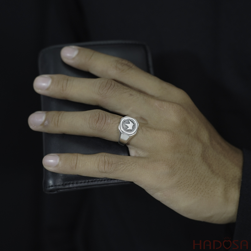 Nhẫn bạc đẹp nam Vương Miện