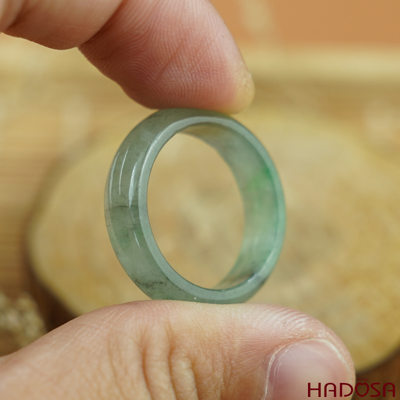 Nhẫn Cẩm Thạch xanh ngọc trong ni 14