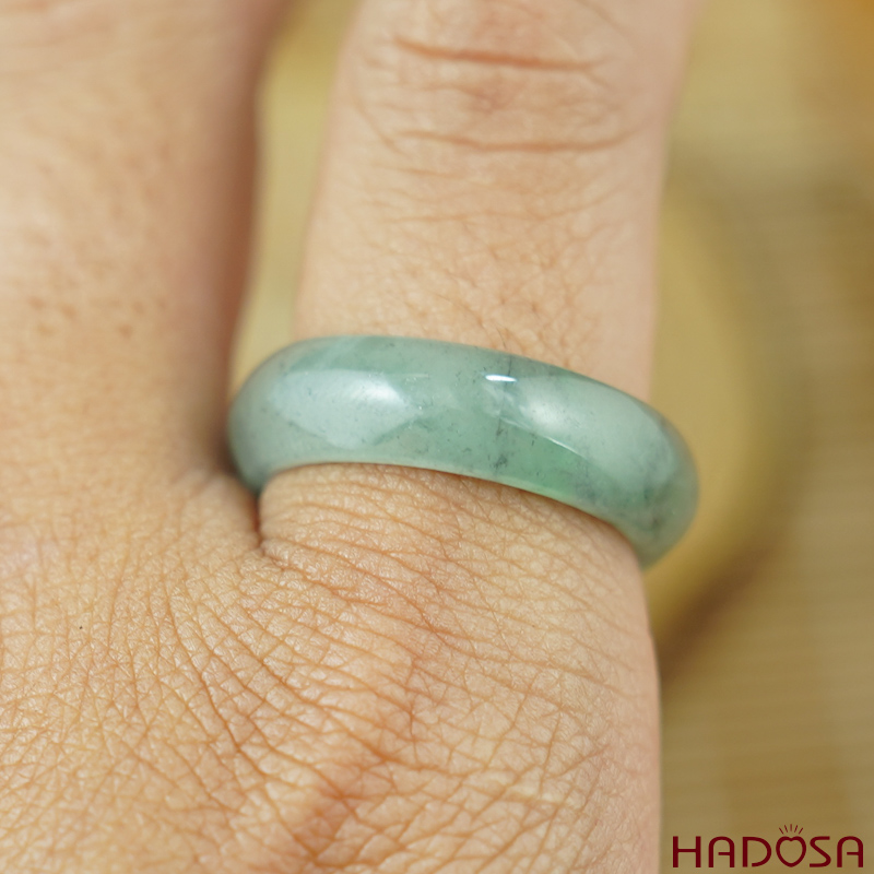 Nhẫn Cẩm Thạch xanh ngọc trong ni 14