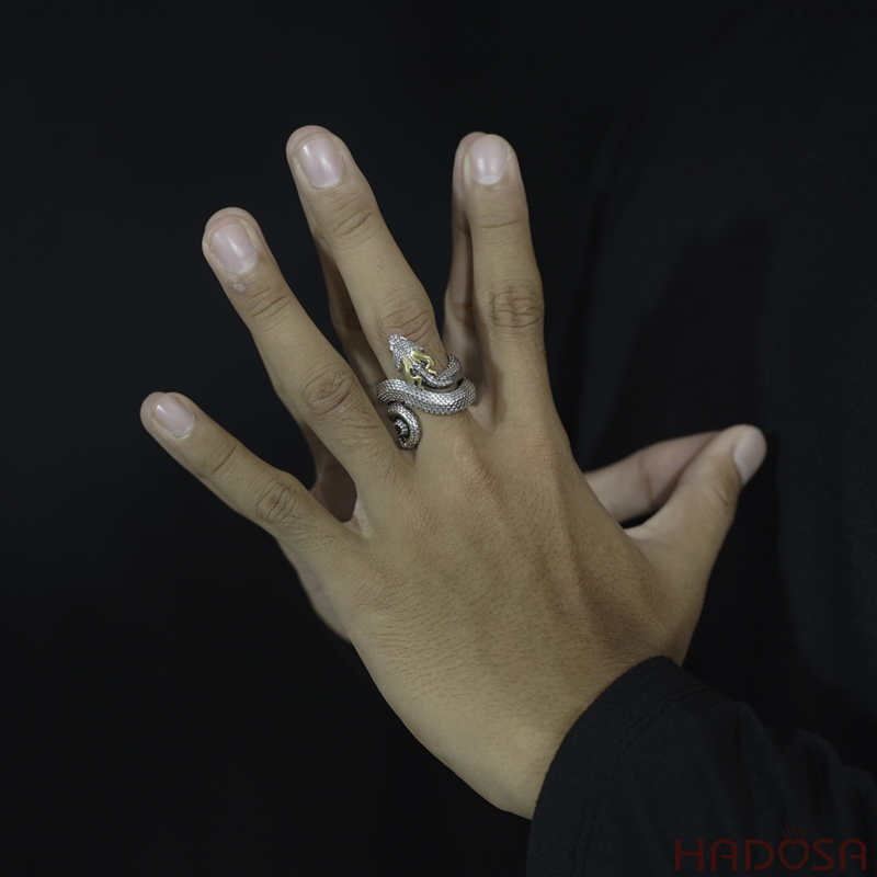 Nhẫn nam bạc Thái hình Rồng