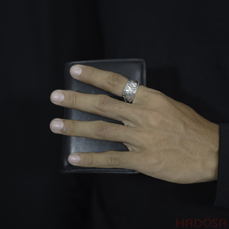 Nhẫn bạc nam phong thủy cá Chép