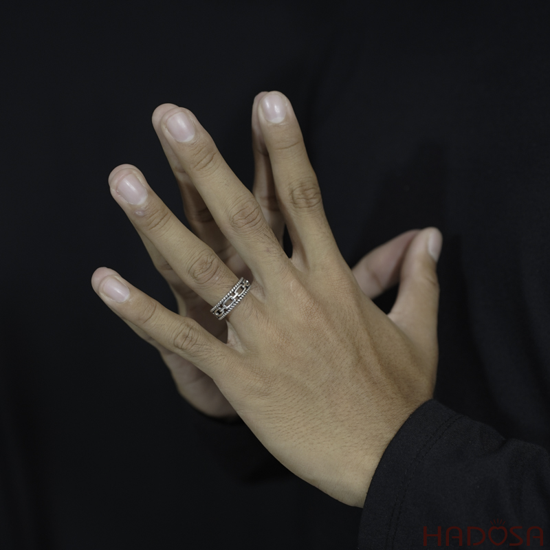 Nhẫn đeo ngón út bạc Thái