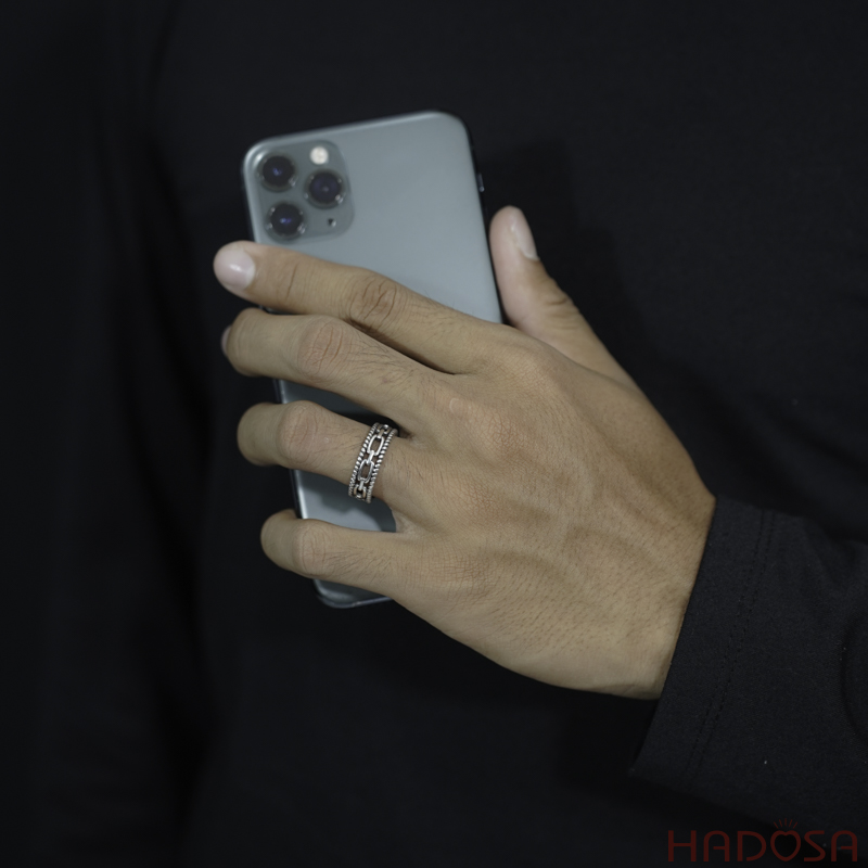 Nhẫn đeo ngón út bạc Thái