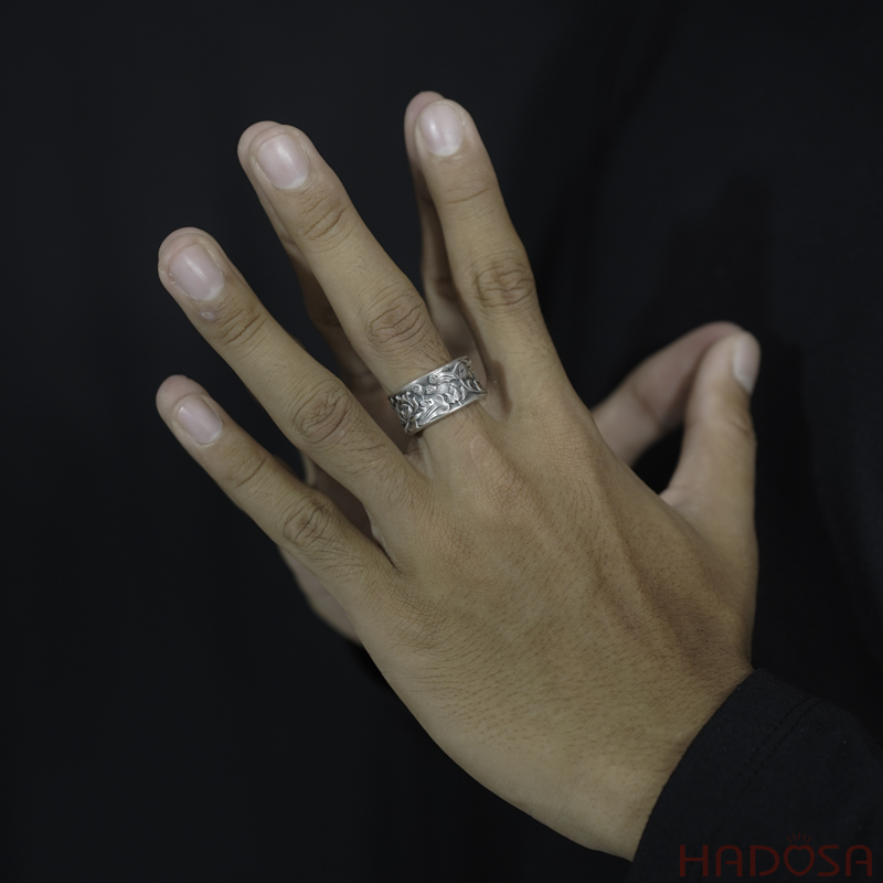 Nhẫn bạc Thái Hoa Sen