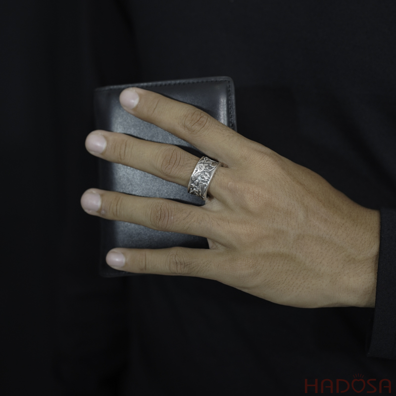 Nhẫn bạc Thái Hoa Sen