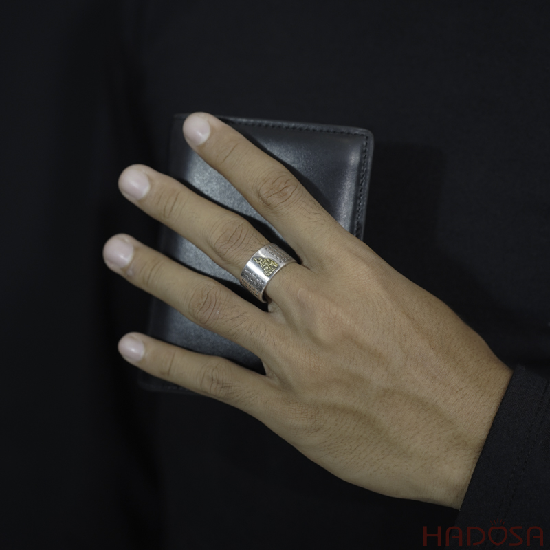 Nhẫn bạc Thái Phật bản mệnh Bất Động Minh Vương