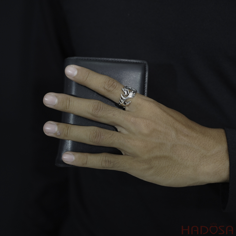 Nhẫn bạc Thái rồng hở