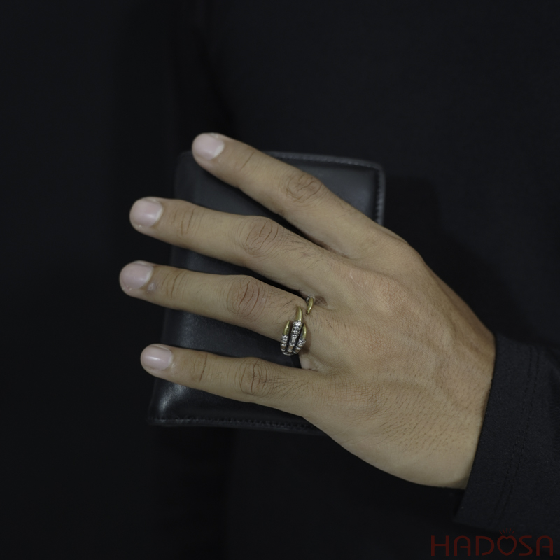 Nhẫn bạc thái nam móng Rồng